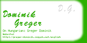 dominik greger business card